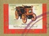 Stamp, Old and racing cars, Ajman,  , Cars