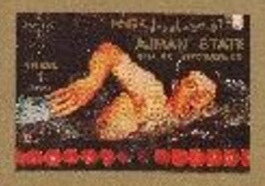 Stamp, Swimming, Ajman,  , Olympic Games, Sports, Swimming