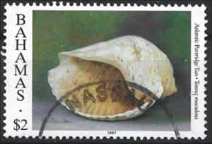 Stamp, Atlantic Partridge Tun (Tonna maculosa), Bahamas,  , Shells