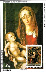 Souvenir Sheet, Painting by Albrecht Dürer (1471-1528), Bolivia,  , Christmas, Paintings