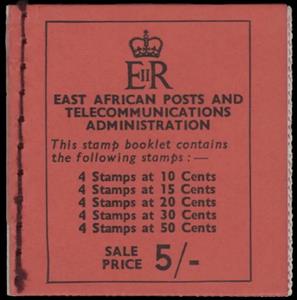 Booklet, East African Posts and Telecommunications Administration, British East Africa (Kenya, Uganda and Tanganyika),  , Crowns and Coronets, Monograms