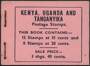 Booklet, Kenya, Uganda and Tanganyika Postage Stamps, British East Africa (Kenya, Uganda and Tanganyika),  