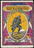 Stamp, 155th Infantry Regiment, Cinderellas,  , Army, Battle, First World War