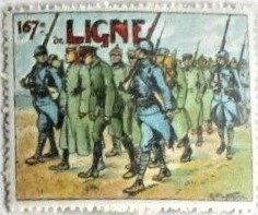 Stamp, 167th Line, Cinderellas,  , Army, First World War, Uniforms