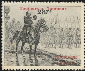 Stamp, 287th Infantry Regiment Honour Always, Cinderellas,  , Army, Battle, Equestrianism and horse riding, First World War