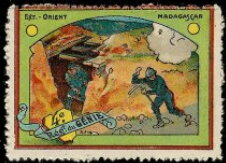 Stamp, 4th Engineers Regiment, Cinderellas,  , Army, First World War