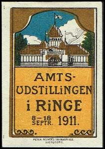Stamp, 8-18 Septr Amtsudstillingen I Ringe, Cinderellas,  , Expositions