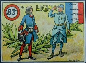 Stamp, 83rd Line, Cinderellas,  , Army, First World War, Uniforms