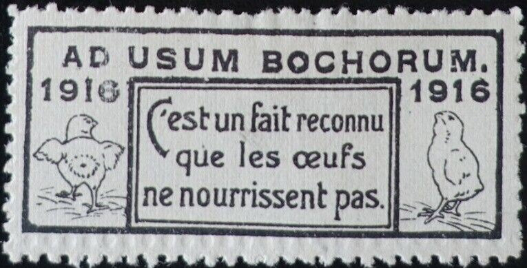 Ab usum bochorum. C'est un fait reconnu que les oeufs ne ...