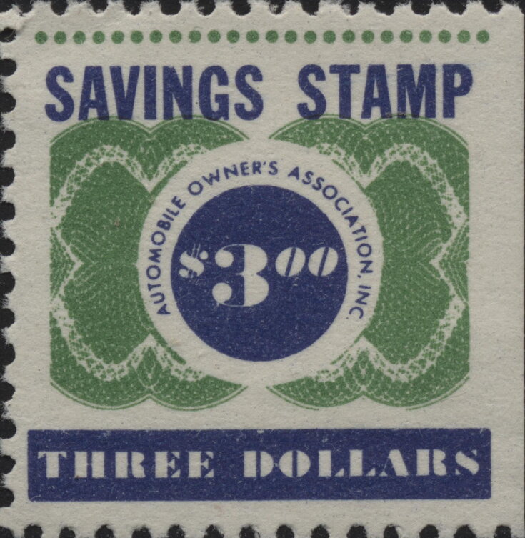 Automobile Owners Association Savings Stamp
