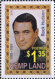Stamp, Famous Gays, Rock Hudson, Cinderellas,  , Famous People
