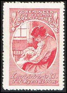 Stamp, Foreningen for praktisk boernepleje larslejstra, Cinderellas,  , Families, Infants, Organizations