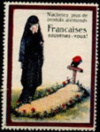 Stamp, French! Remember Do not buy german goods, Cinderellas,  , First World War, Shopping, Women