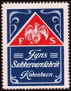 Stamp, FS fyns sukkervarefabrik koebenhavn dra, Cinderellas,  , Factories