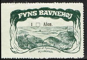 Stamp, Fyns bavnehoej medstifter af fyns historiske minderplads, Cinderellas,  , Landscapes, Monuments