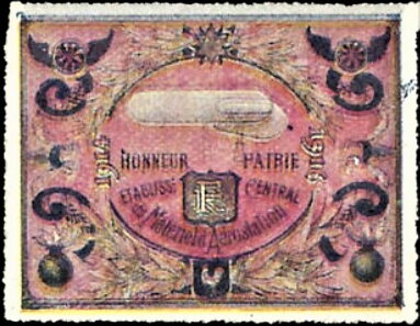 Honour Country Central Material Aerostation. Overprint