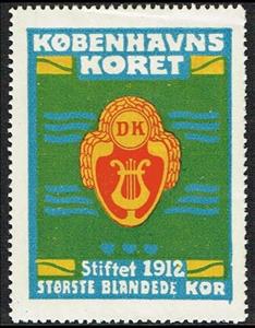 Stamp, Koebenhavns koret stiftet 1912 stoerste blanded, Cinderellas,  , Singers