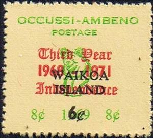 Stamp, Overprint & Surcharge on Occussi-Ambeno (1971) 8c, Cinderellas,  , Teddy Bears