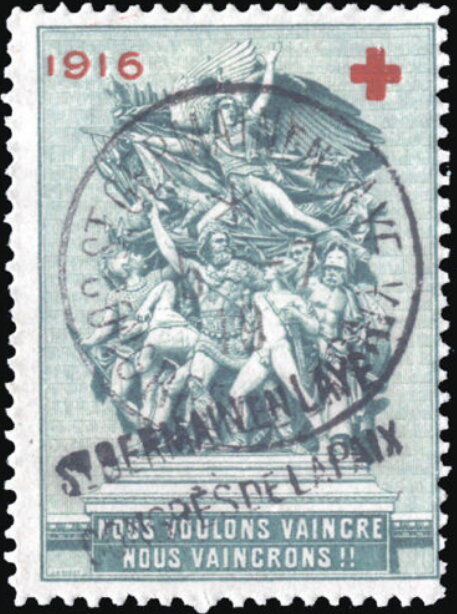 Red Cross Vanquish. St Germain en Laye overprint