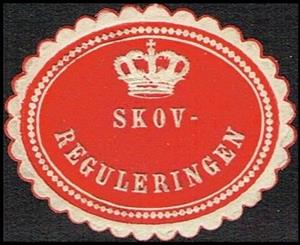 Stamp, Skov reguleringen, Cinderellas,  , Forestry, Organizations, Round Stamps