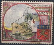 Stamp, Superdreadnought Lyon, Cinderellas,  , First World War, Navies, Ships, Warships