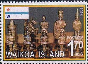 Stamp, Waikoa Island Chess Championship, Cinderellas,  , Chess