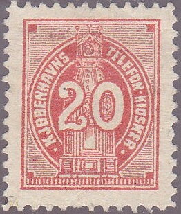 Stamp, Københavns Telefon-Kiosker, Denmark,  , Telephony