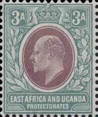 Stamp, King Edward VII, East Africa & Uganda Protectorates,  , Crowns and Coronets, Famous People, Heads of State, Kings, Men, Royalty