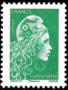 Stamp, Marianne L'Engagée (Philaposte Imprint), France,  , Women