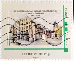 Stamp, 50 Anniv Lagny Stamp Club, France,  , Anniversaries and Jubilees, Clubs of Stamp Collectors, Townscapes / City Views