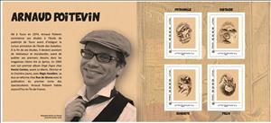 Souvenir Sheet, Arnaud Poitevin, France,  , Art, Artists, Cartoons, Graphic Artists