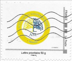 Stamp, ASL Autonome Solidarite Laique Moselle, France,  , Charity