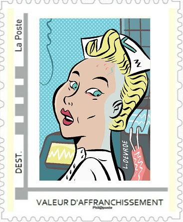 Cartoon of a Nurse by Lode Devroe