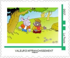 Stamp, Cartoon of Country Animals by Patrice Le Sourd, France,  , Art, Cartoons, Stylized Animals