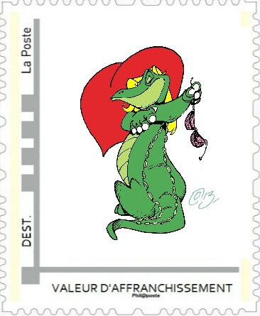 Cartoon of Erotic Mascot (Crocodile) by Didier Crisse
