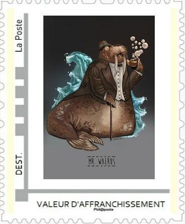 Cartoon of Mr Walrus by Carol Garrido