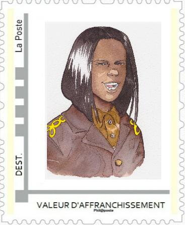 Cartoon of Young Woman by Laurent Seigneuret