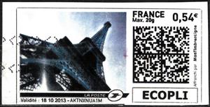 Stamp, Eiffel Tower 3, France,  , Towers