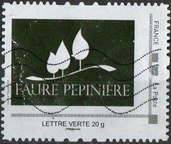 Stamp, Faure Pepiniere, France,  , Trees