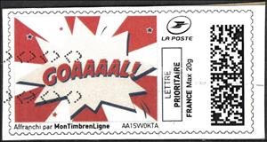 Stamp, Goaaaaal!, France,  , Football (Soccer), Letters (Alphabet), Sports