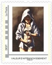 Stamp, Gymnast by Antonin Gallo, France,  , Art, Gymnastics, Paintings, Portraits, Sports