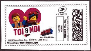 Stamp, Lego at the Cinema. Toi and Moi, France,  , Cartoons, film, Toys