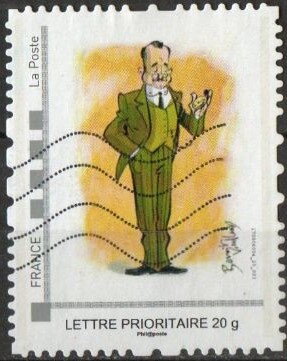 Stamp, Painting of Man by Benoit, France,  , Art, Paintings, Women