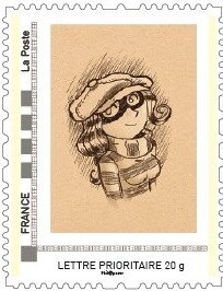 Stamp, Petronille, France,  , Art, Cartoons