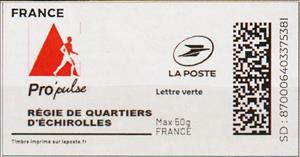 Stamp, Propulse Regie de Quartiers Echirolles. Redesign, France,  , Logos, Organizations