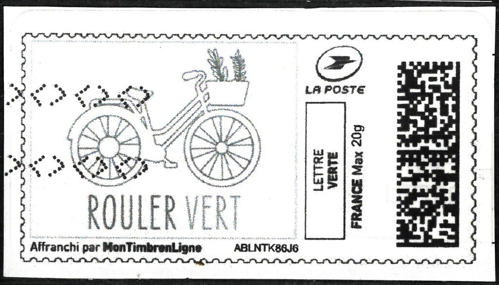 Ride Green. Rouler Vert. Line Drawing