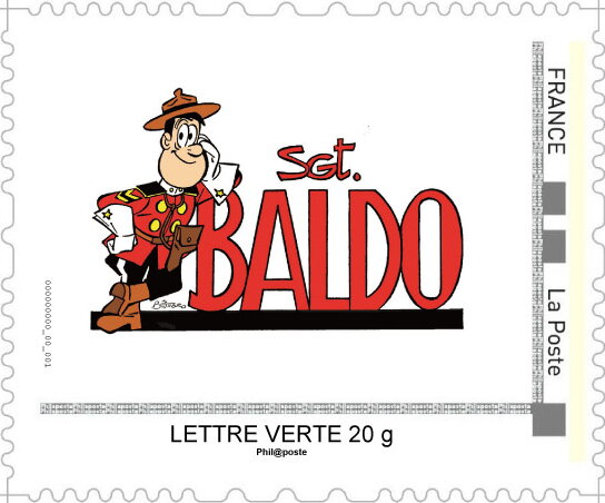 Sgt Baldo. Cartoon of a Canadian Mounty by Luciano Bottaro