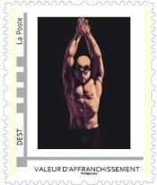 Stamp, Swimmer by Antonin Gallo, France,  , Art, Paintings, Portraits, Sports, Swimming