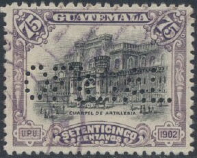 Stamp, Artillery barracks, Guatemala,  , Buildings