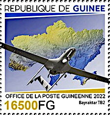 Stamp, Bayraktar TB2, Guinea,  , Aircraft
